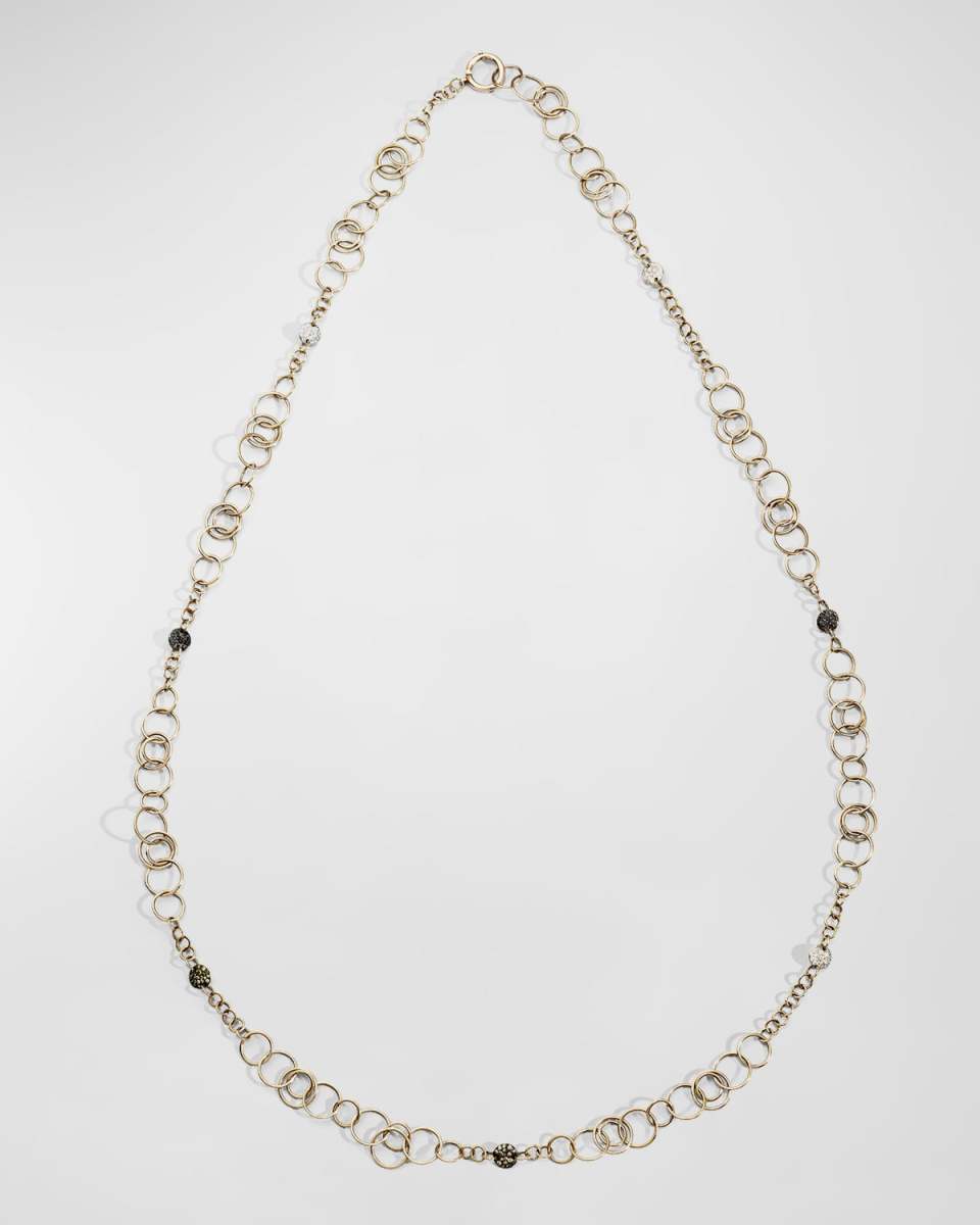 Sabbia 18K Rose Gold Tricolor Diamond Necklace